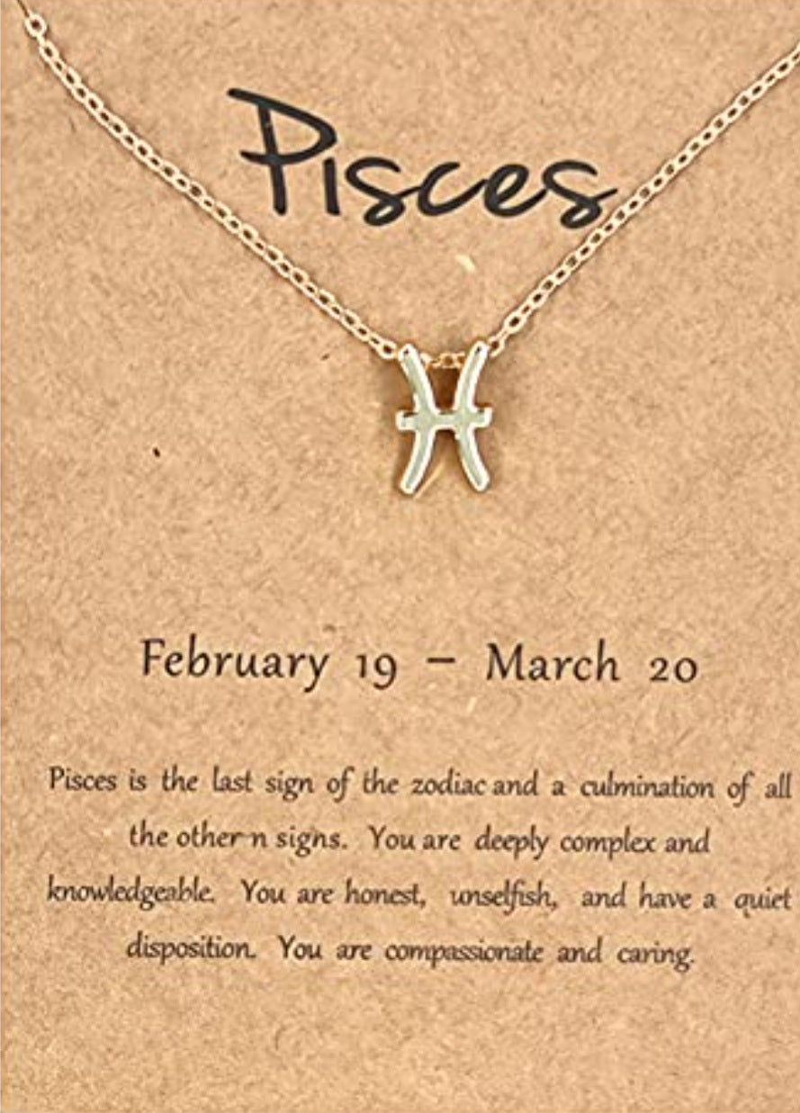 Zodiac Sign Necklace Pendants