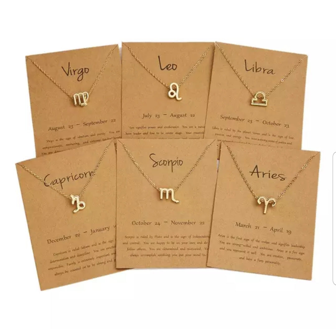 Zodiac Sign Necklace Pendants