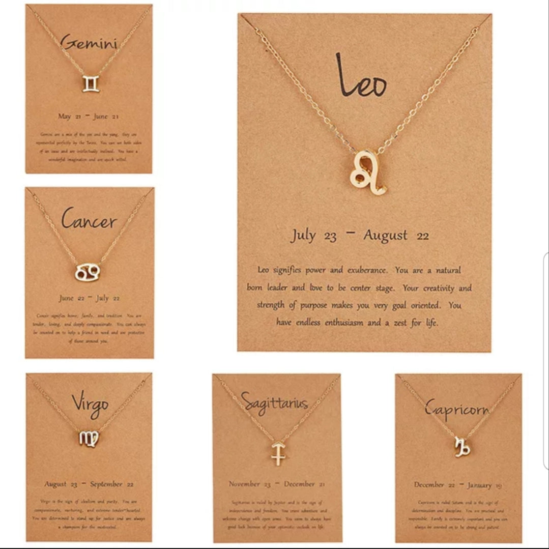 Zodiac Sign Necklace Pendants