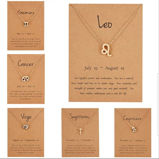 Zodiac Sign Necklace Pendants