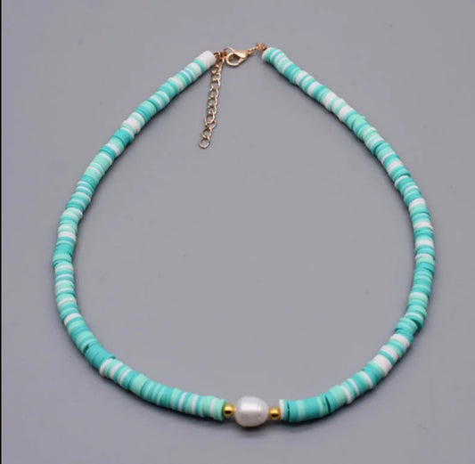 Clay Jewellery Necklace (light green)