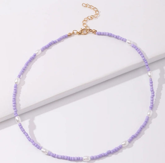 Choker beaded necklaces