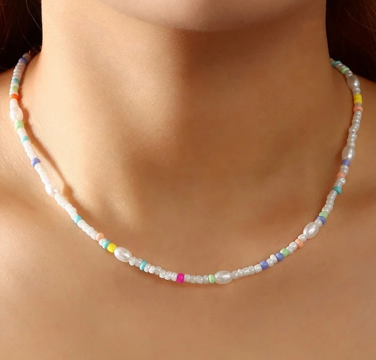 Choker beaded necklaces