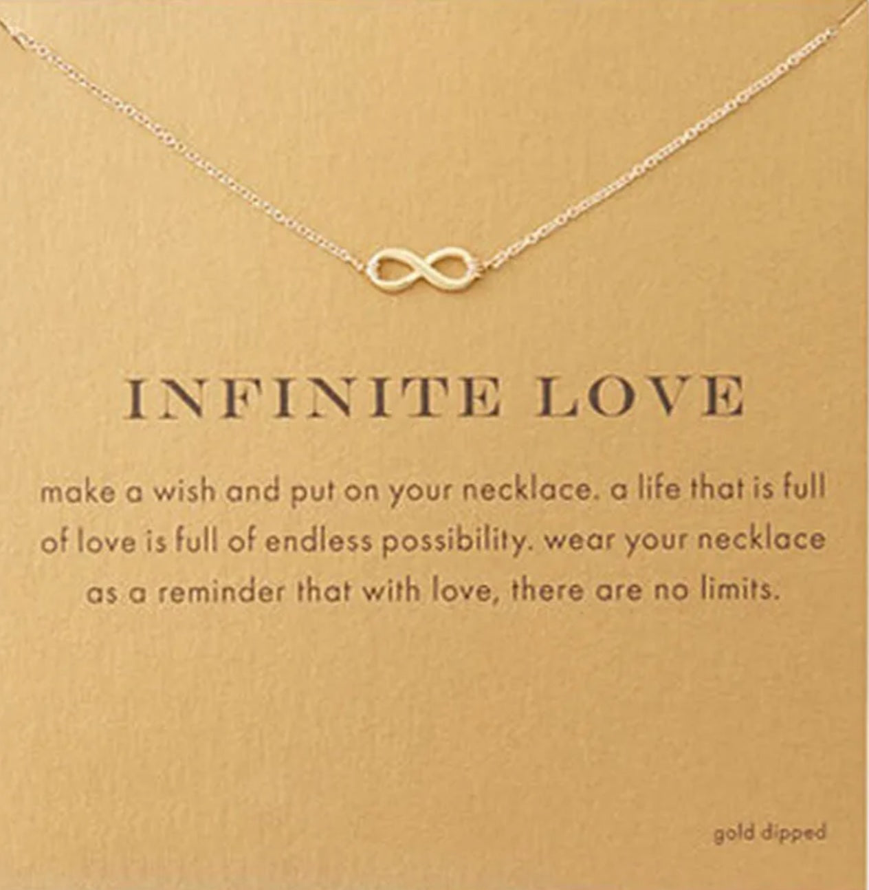 Infinite Love Gold Pendant Necklace