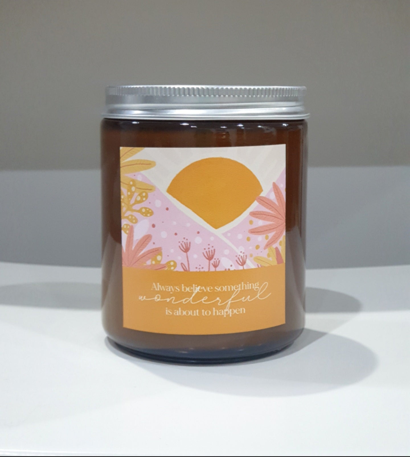 Amber Jar Candle- Black Raspberry and Vanilla