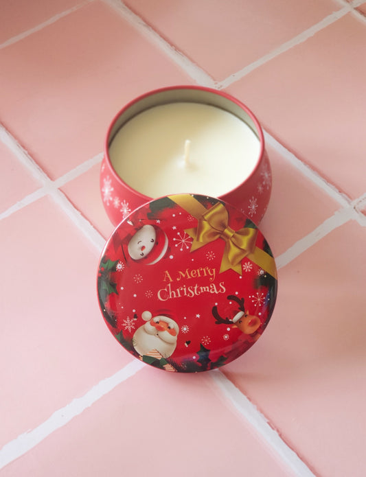 Christmas Tin Candles