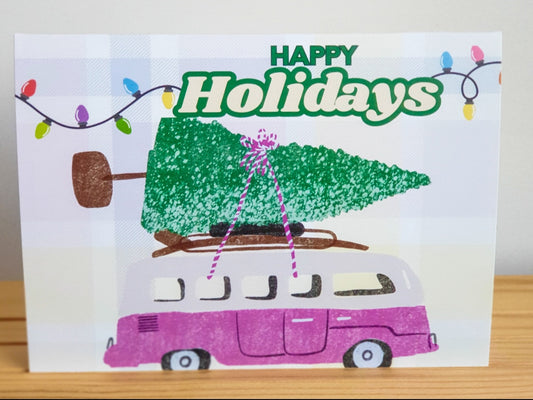 Christmas Cards Kombi Van