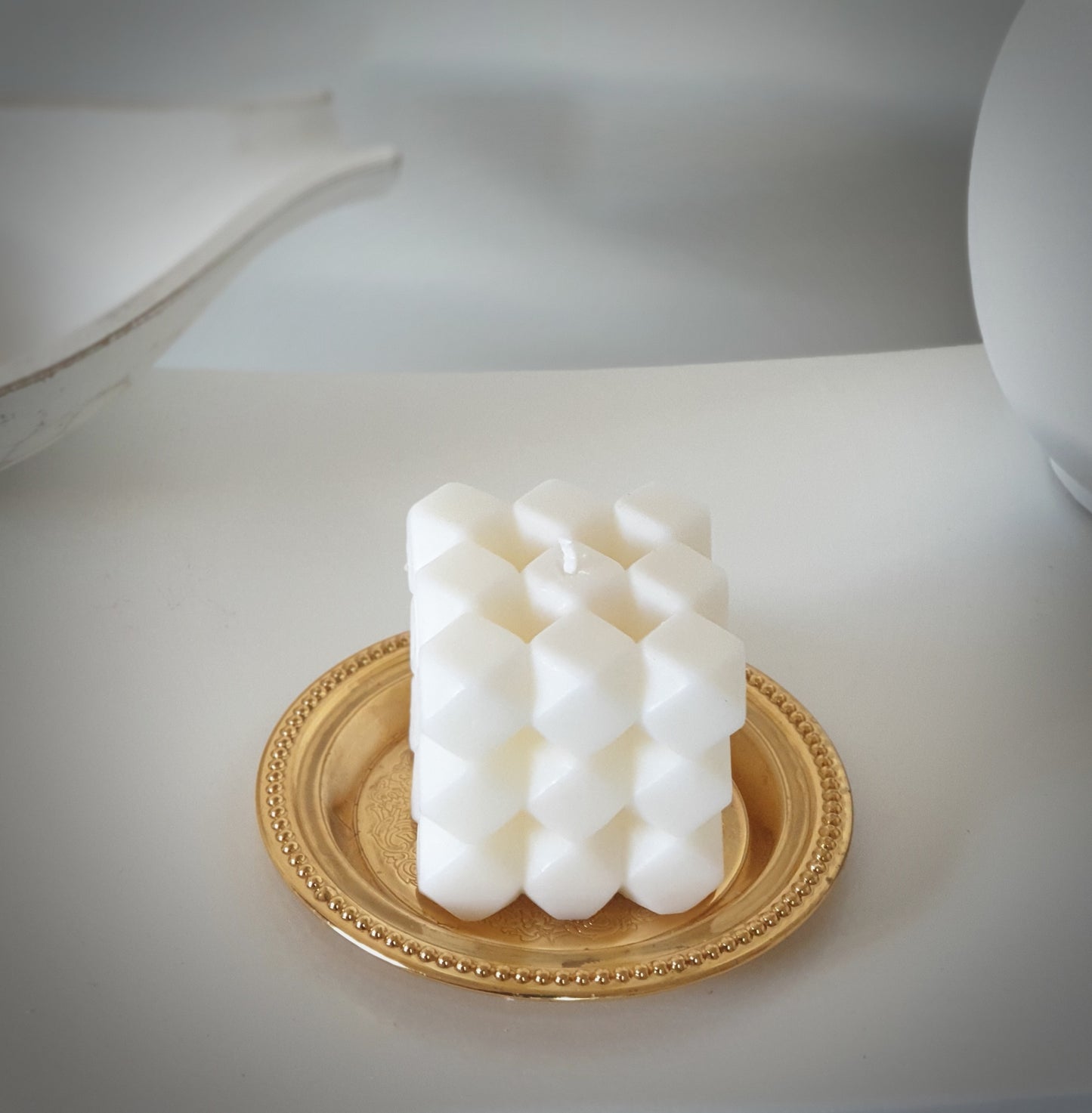 Diamond Geometric Candle